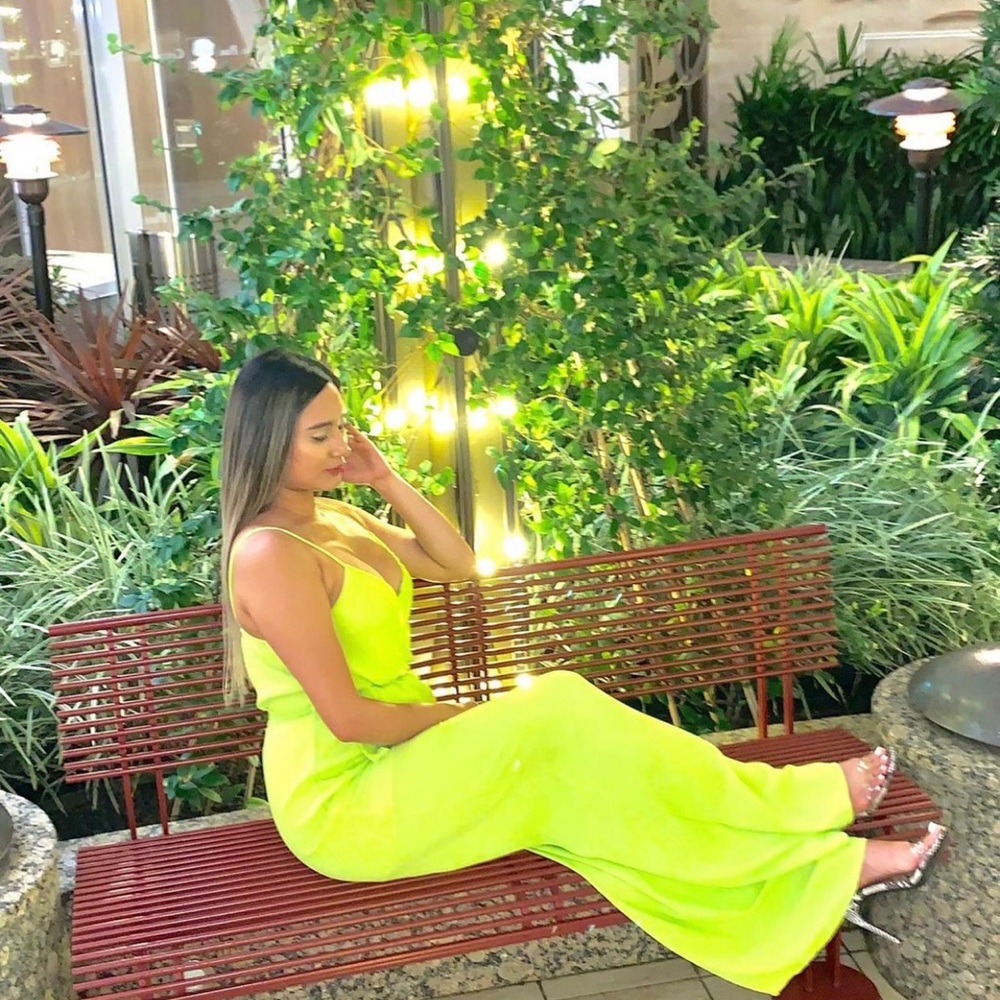 Jumpsuit lime green